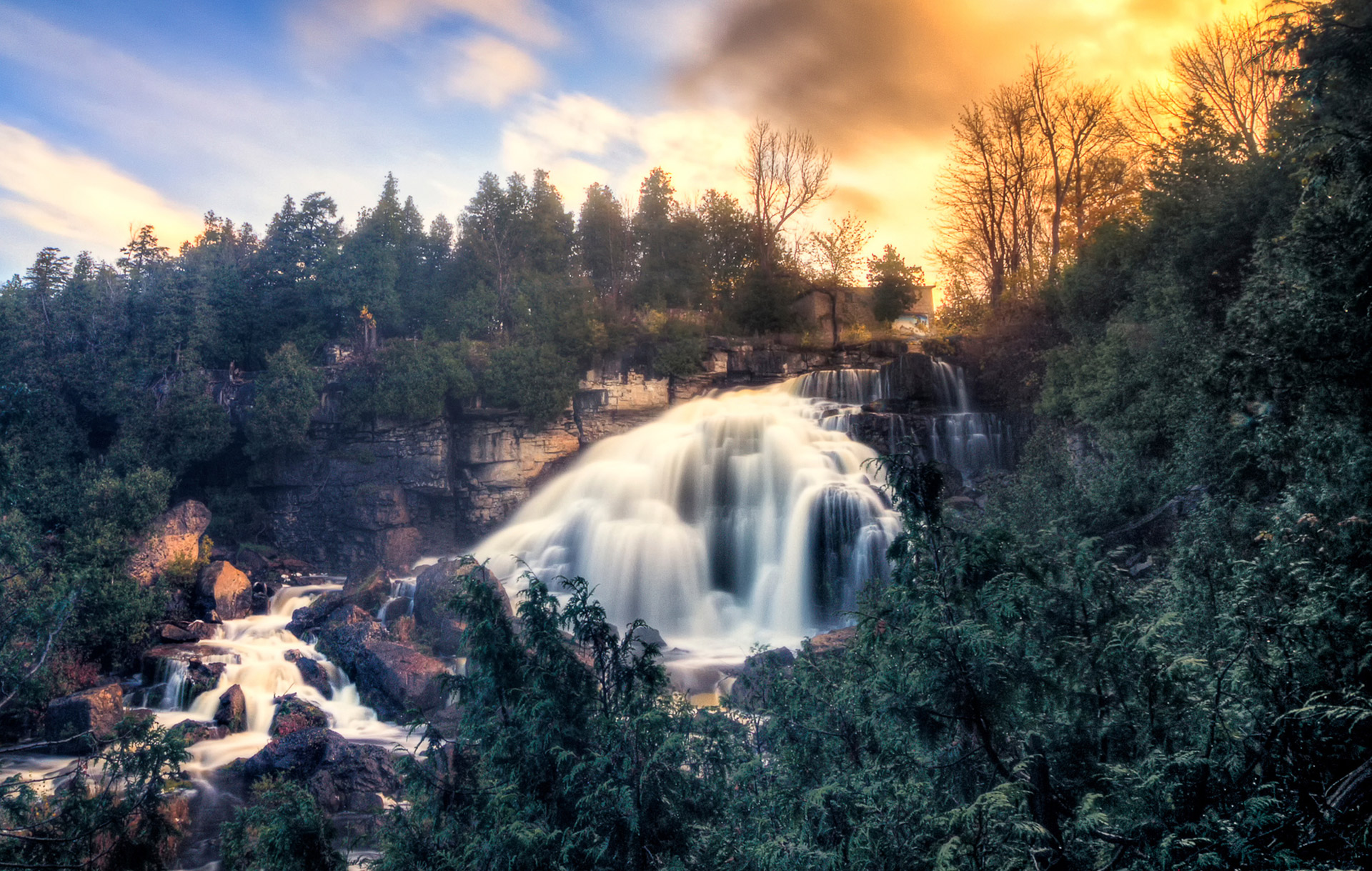 Long exposure image of a waterfall.