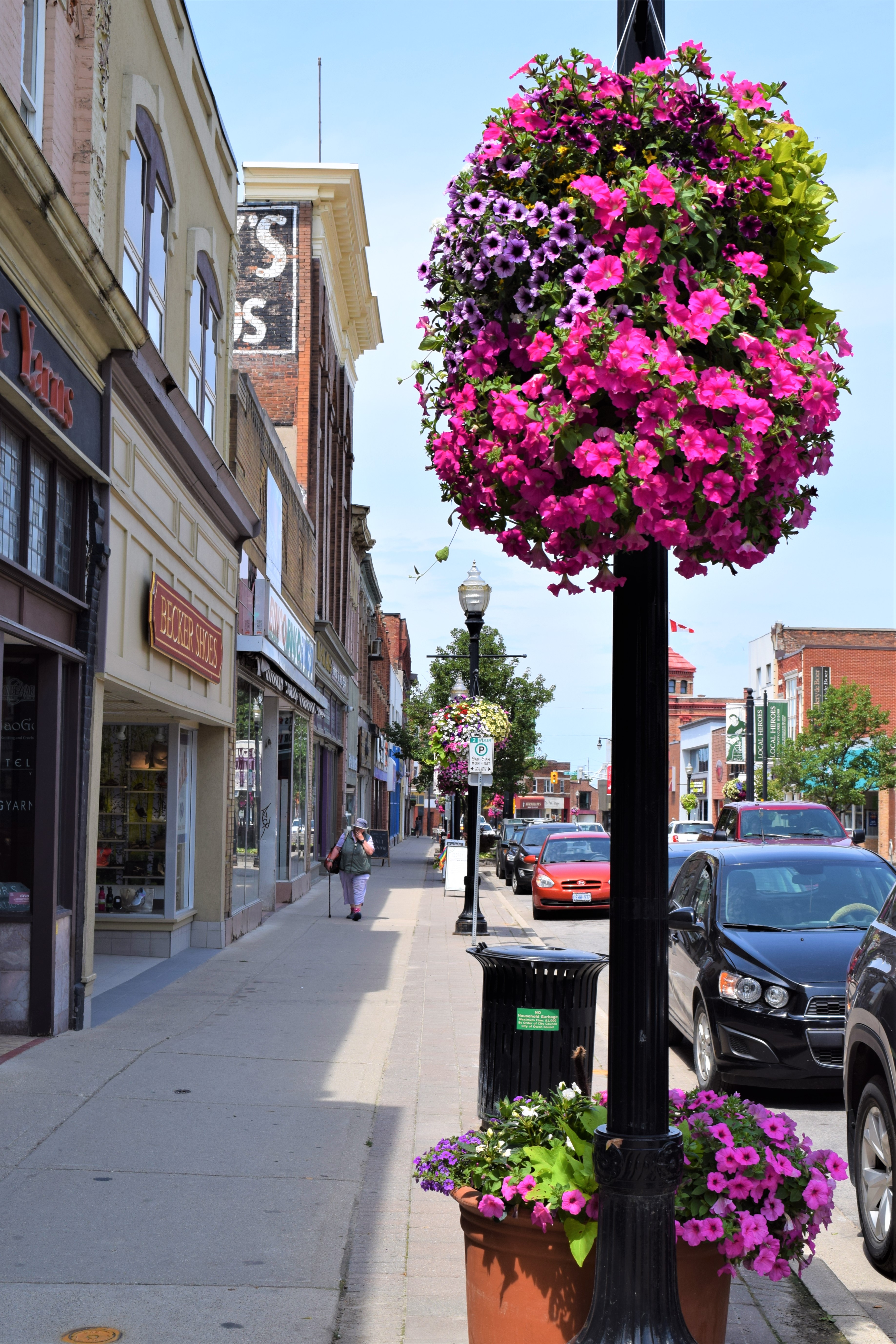 The downtown street in Owen Sound